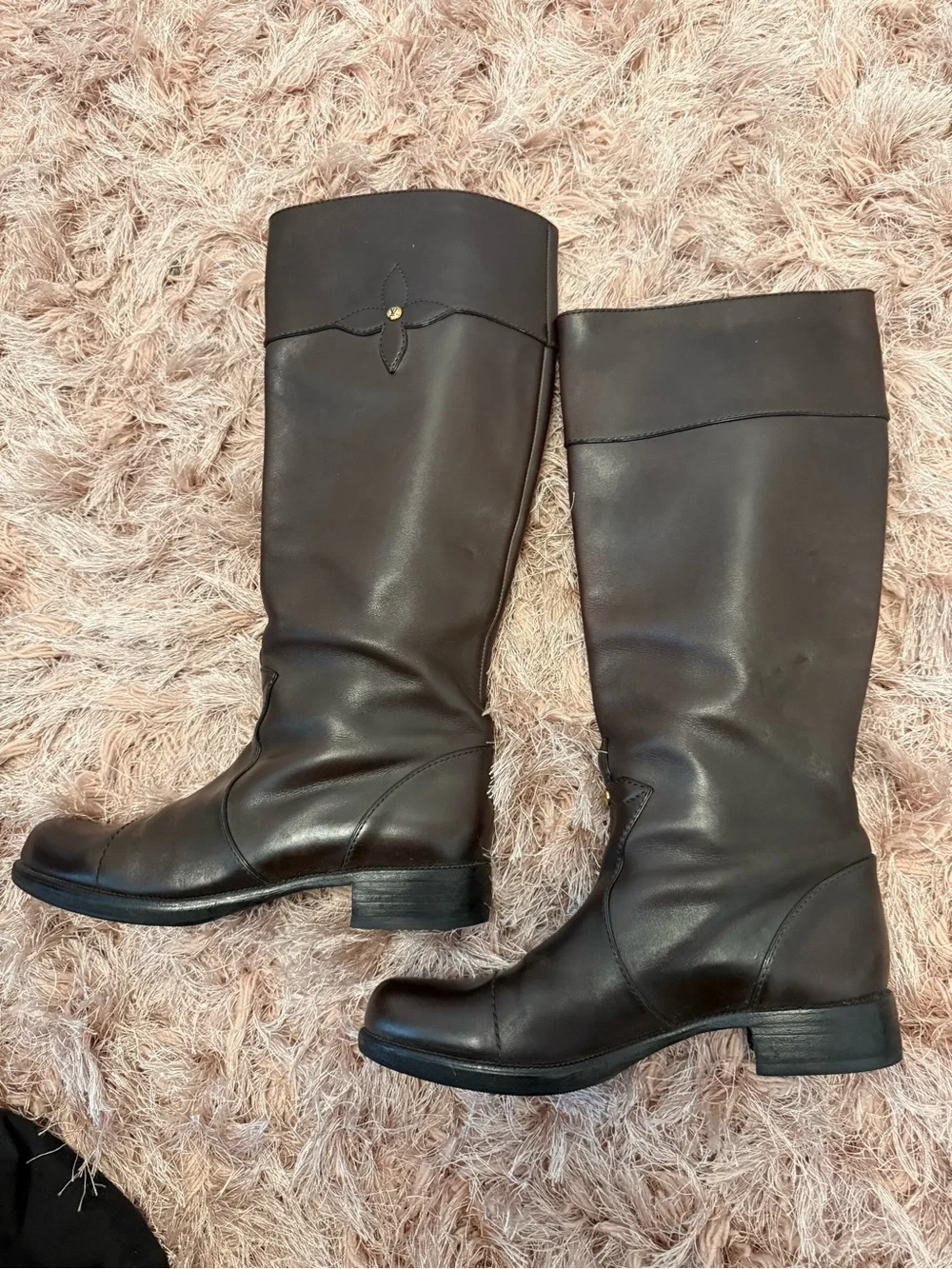 Louis Vuitton Classic Tall Brown calf Leather Boots 40